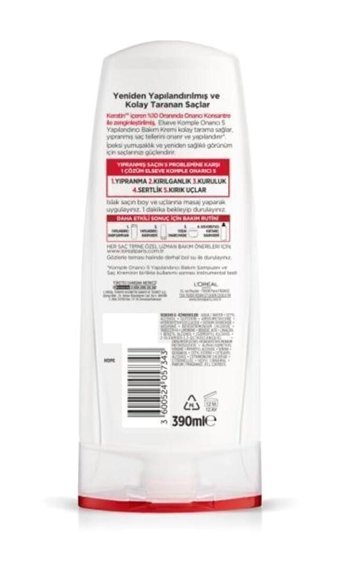 L'oréal Paris Elseve Komple Onarıcı 5 Onarıcı Yıpranmış Saçlar İçin Kadın Saç Kremi 390 ml