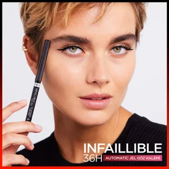 L'Oréal Paris Infaillable AutoMatic Çift Taraflı Suya Dayanıklı Saten Siyah Kalıcı Kalem Eyeliner