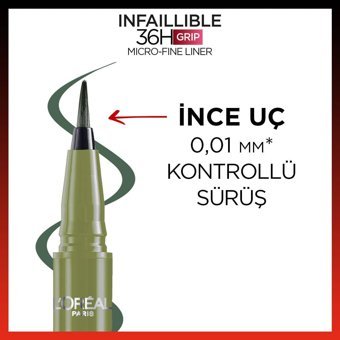 L'Oréal Paris Infaillible 36H Grip Micro Fine Suya Dayanıklı Parlak 04 Mor Kalıcı Kalem Eyeliner