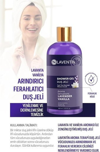 Laventin Lavanta Vanilyalı Nemlendirici Duş Jeli 400 ml