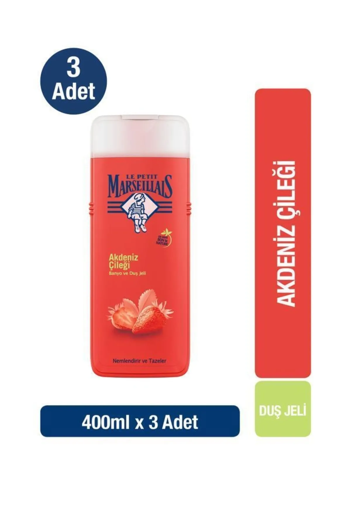 Le Petit Marseillais Akdeniz Çileği Duş Jeli 3x400 ml