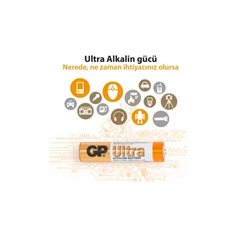 GP Ultra Gp24Au LR03 1.5 V Alkalin AAA / İnce Kalem Pil 12'li