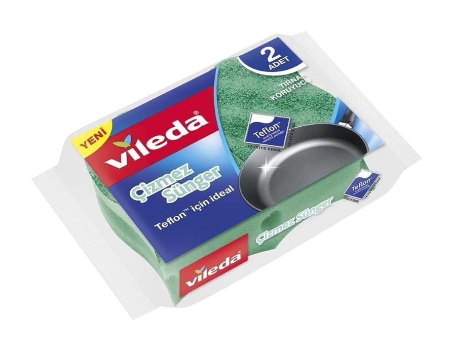 Vileda Tırnak Koruyucu Oluklu 2'li Bulaşık Süngeri