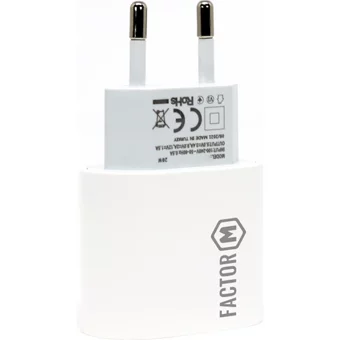 Factor M PD20W Universal Type-C Kablolu 20 W Hızlı Şarj Aleti Beyaz
