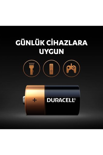 Duracell 81545460 1.5 V Alkalin C / Orta Pil 2'li