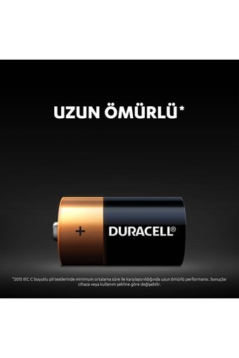Duracell 81545460 1.5 V Alkalin C / Orta Pil 2'li