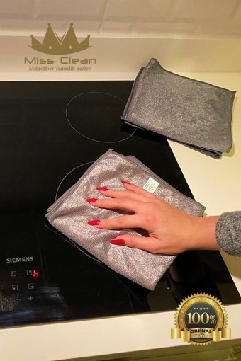 Missclean Sihirli Ankastre Ocak Davlumbaz 3'lü Mikrofiber Temizlik Bezi
