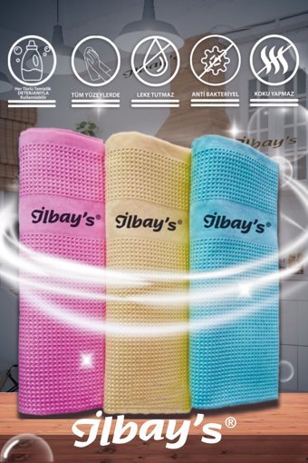 İlbay's 3'lü Mikrofiber Temizlik Bezi