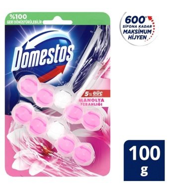Domestos Wc Blok 5'li Güç Manolya Ferahlığı Tuvalet Temizleyici 100 gr