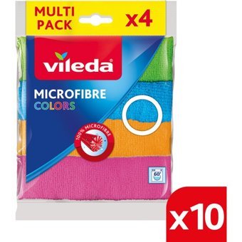 Vileda Colors 10x4'lü Mikrofiber Temizlik Bezi