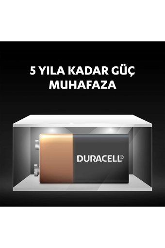 Duracell 6Lf22 MN1604 9 V Alkalin Kare Pil Tekli