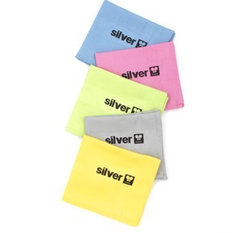 Silver Home Dekoratif Cam Büyük Boy 5x1'li Mikrofiber Temizlik Bezi