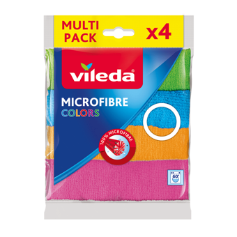 Vileda Colors 4'lü Mikrofiber Temizlik Bezi