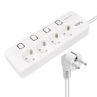 Vea VE-XMAN104 A Class 4'lü 1.5 metre USB Kablolu Tekli Akım Korumalı Priz