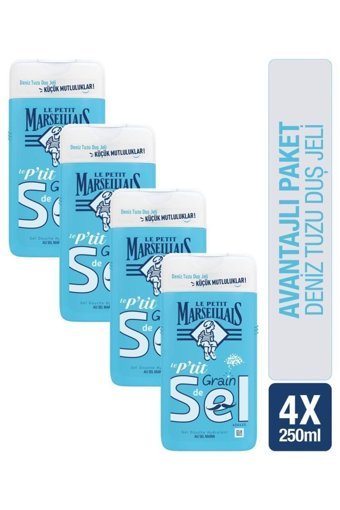 Le Petit Marseillais Bal Deniz Tuzu Duş Jeli 4x250 ml