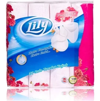 Lily 2 Katlı Kokulu Renkli 32'li Rulo Tuvalet Kağıdı