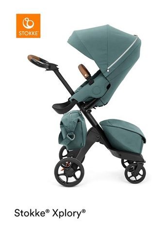 Stokke Xplory X Katlanabilir 360 Derece Dönen Tam Yatar Bebek Arabası Su Yeşili