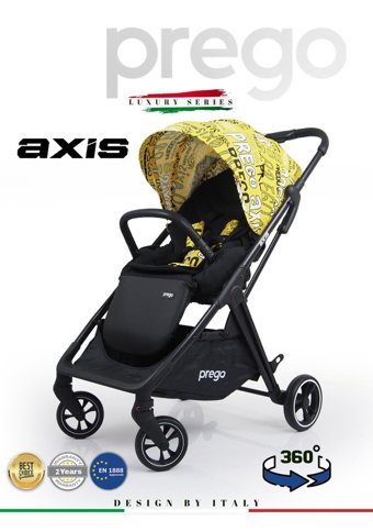 Prego Axis Çift Yönlü Katlanabilir 360 Derece Dönen Tam Yatar Bebek Arabası Yeşil
