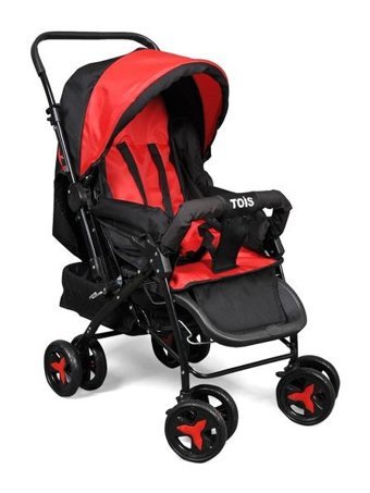 Tois Sky Pro Çift Yönlü Katlanabilir 360 Derece Dönen Tam Yatar Travel Sistem Bebek Arabası Füme - Siyah