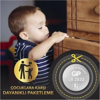 GP Cr2032 3 V Lityum Düğme Pil 5'li