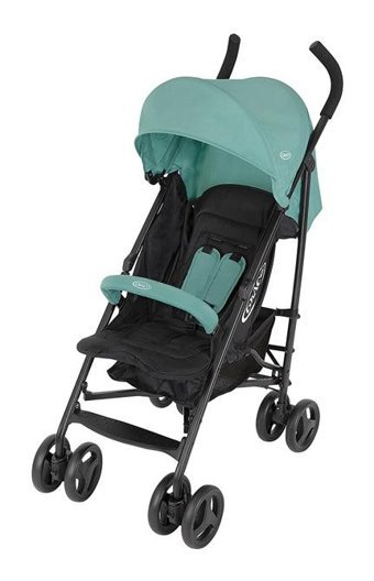Graco Travelite Katlanabilir 360 Derece Dönen Tam Yatar Baston Bebek Arabası Mint Yeşili