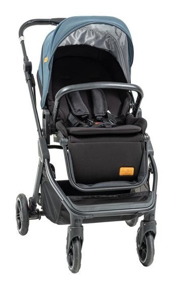 Baby2Go London Çift Yönlü Katlanabilir 360 Derece Dönen Tam Yatar Bebek Arabası Mavi