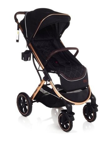 Baby Plus Street Katlanabilir 360 Derece Dönen Tam Yatar Bebek Arabası Siyah