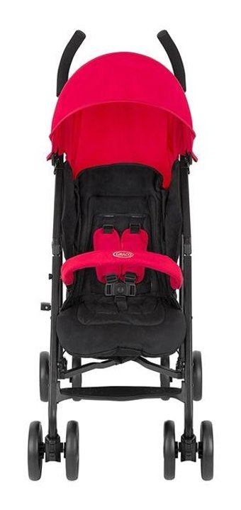 Graco Travelite Katlanabilir 360 Derece Dönen Tam Yatar Baston Bebek Arabası Kırmızı-Siyah