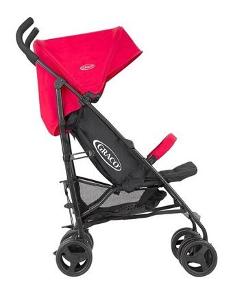 Graco Travelite Katlanabilir 360 Derece Dönen Tam Yatar Baston Bebek Arabası Kırmızı-Siyah