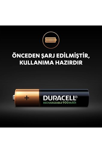 Duracell 1.2 V 900 mAh Ni-Mh AAA / İnce Kalem Şarjlı Pil 2'li