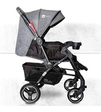 4 Baby Active Plus Çift Yönlü Katlanabilir 360 Derece Dönen Tam Yatar Bebek Arabası Kahverengi