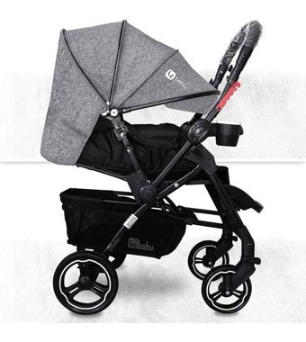 4 Baby Active Plus Çift Yönlü Katlanabilir 360 Derece Dönen Tam Yatar Bebek Arabası Kahverengi