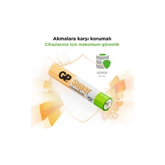 GP Super LR61 1.5 V Alkalin AAA / İnce Kalem Pil 2'li