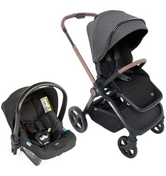 Chicco Duo Mysa Travel Çift Yönlü Katlanabilir 360 Derece Dönen Tam Yatar Travel Sistem Bebek Arabası Siyah