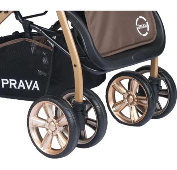 Prava 511 Çift Yönlü 360 Derece Dönen Tam Yatar Bebek Arabası Siyah