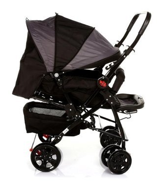 Very Important Baby Çift Yönlü Katlanabilir 360 Derece Dönen Tam Yatar Bebek Arabası Siyah