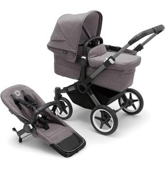 Bugaboo Donkey 5 Katlanabilir 360 Derece Dönen Tam Yatar Puset Bebek Arabası Gri