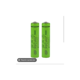 GP Recyko 1000 Serisi LR03 1.2 V 950 mAh Ni-Mh AAA / İnce Kalem Şarjlı Pil 2'li