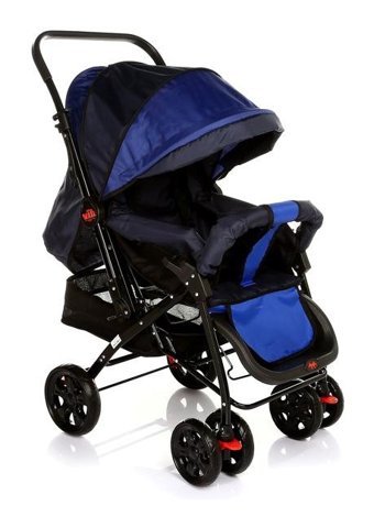Very Important Baby Çift Yönlü Katlanabilir 360 Derece Dönen Tam Yatar Bebek Arabası Mavi