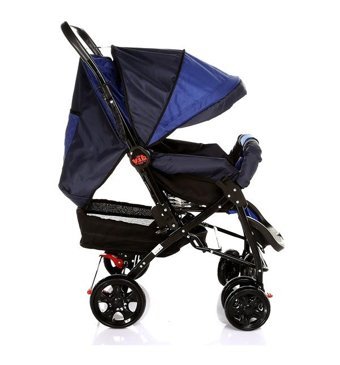 Very Important Baby Çift Yönlü Katlanabilir 360 Derece Dönen Tam Yatar Bebek Arabası Mavi