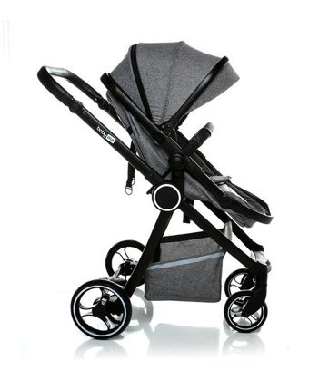 Baby Plus Vega Travel Çift Yönlü Katlanabilir 360 Derece Dönen Tam Yatar Travel Sistem Bebek Arabası Gri