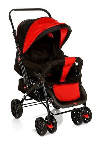 Very Important Baby Çift Yönlü Katlanabilir 360 Derece Dönen Tam Yatar Bebek Arabası Kırmızı