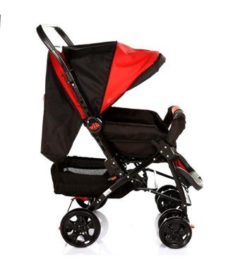 Very Important Baby Çift Yönlü Katlanabilir 360 Derece Dönen Tam Yatar Bebek Arabası Kırmızı