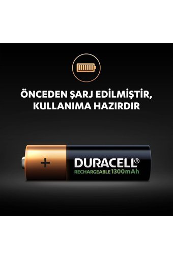 Duracell 5000394107892 LR06 1.2V 1300 mAh Ni-Mh AA / Kalem Şarjlı Pil 2'li