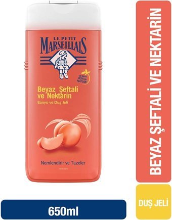 Le Petit Marseillais Beyaz Şeftalili Nektarin Duş Jeli 2x650 ml