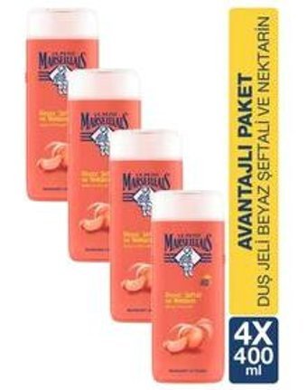 Le Petit Marseillais Beyaz Şeftalili Süt Duş Jeli 4x400 ml
