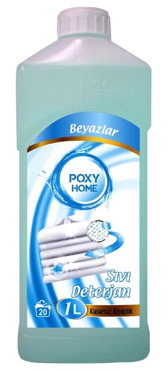 Poxy Beyazlar İçin 20 Yıkama Sıvı Deterjan 1 lt
