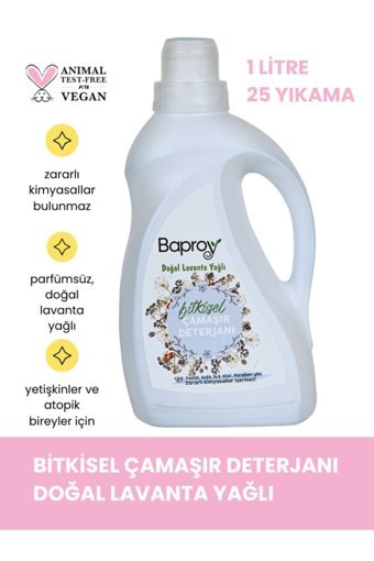 Baproy Baby Tüm Renkler İçin 25 Yıkama Sıvı Deterjan 1 lt