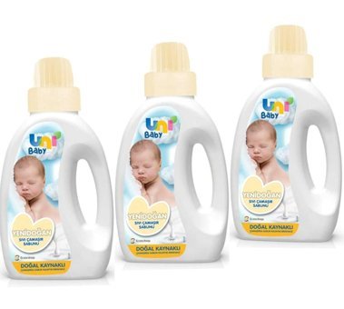 Uni Baby Yenidoğan Tüm Renkler İçin 90 Yıkama Sıvı Deterjan 3x1.5 lt