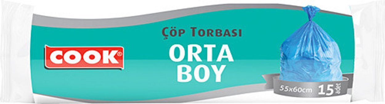 Cook Orta Boy 55x60 cm 15 Adet Çöp Poşeti